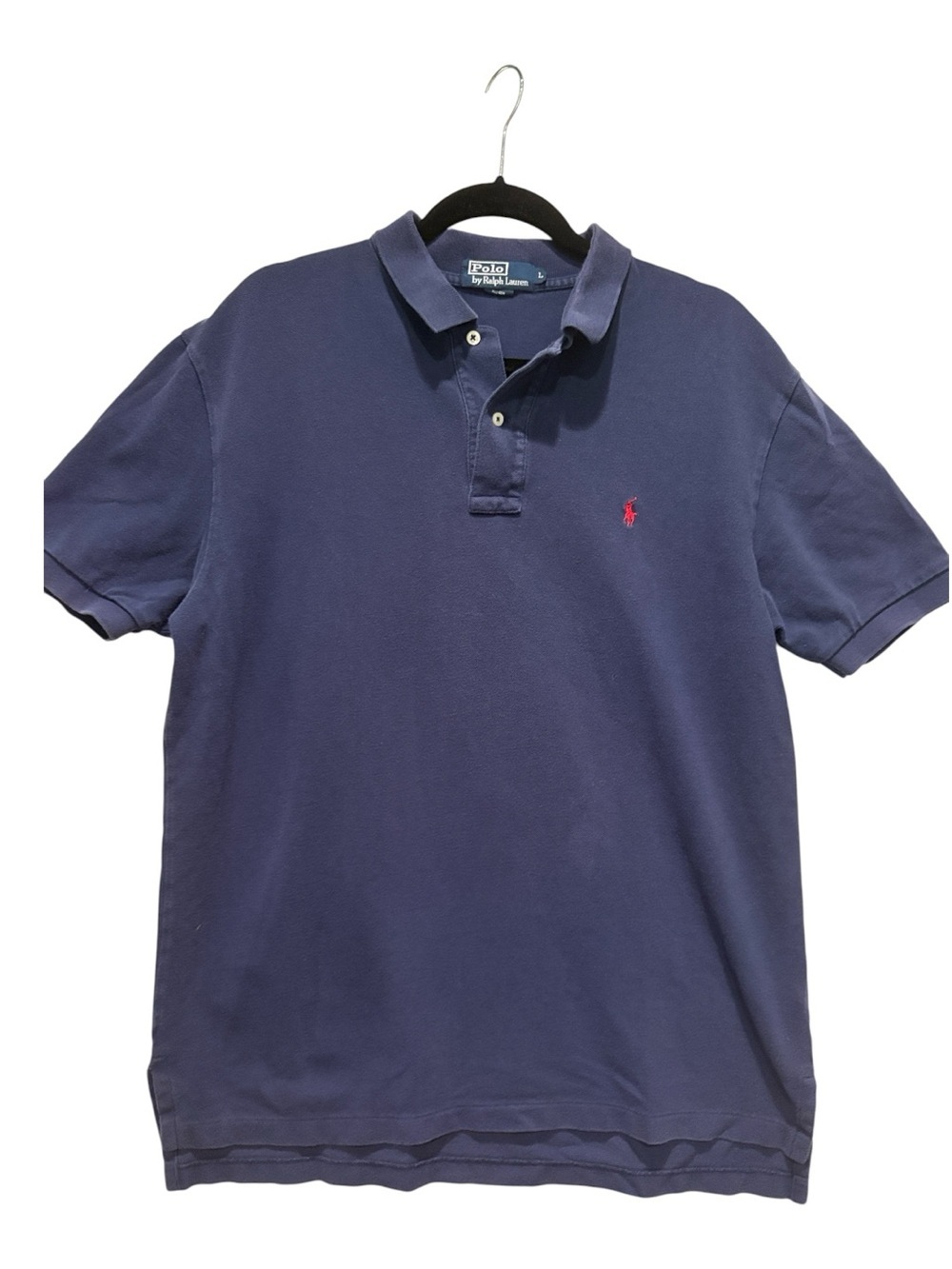 Polo by Ralph Lauren - Men's short sleeve Polo Shirt. Size Large. Navy. Cotton